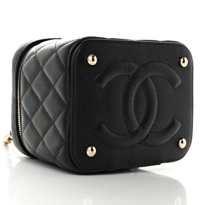 Chanel Caviar Quilted Small CC Vanity Case Black 9 of 10