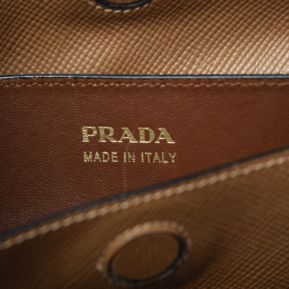 Prada Saffiano Cuir Large Double Bag Canella Cocco 7 of 14