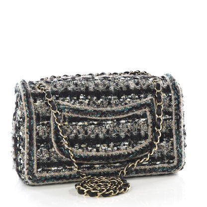 Chanel Tweed Medium Single Flap Green 2 of 11