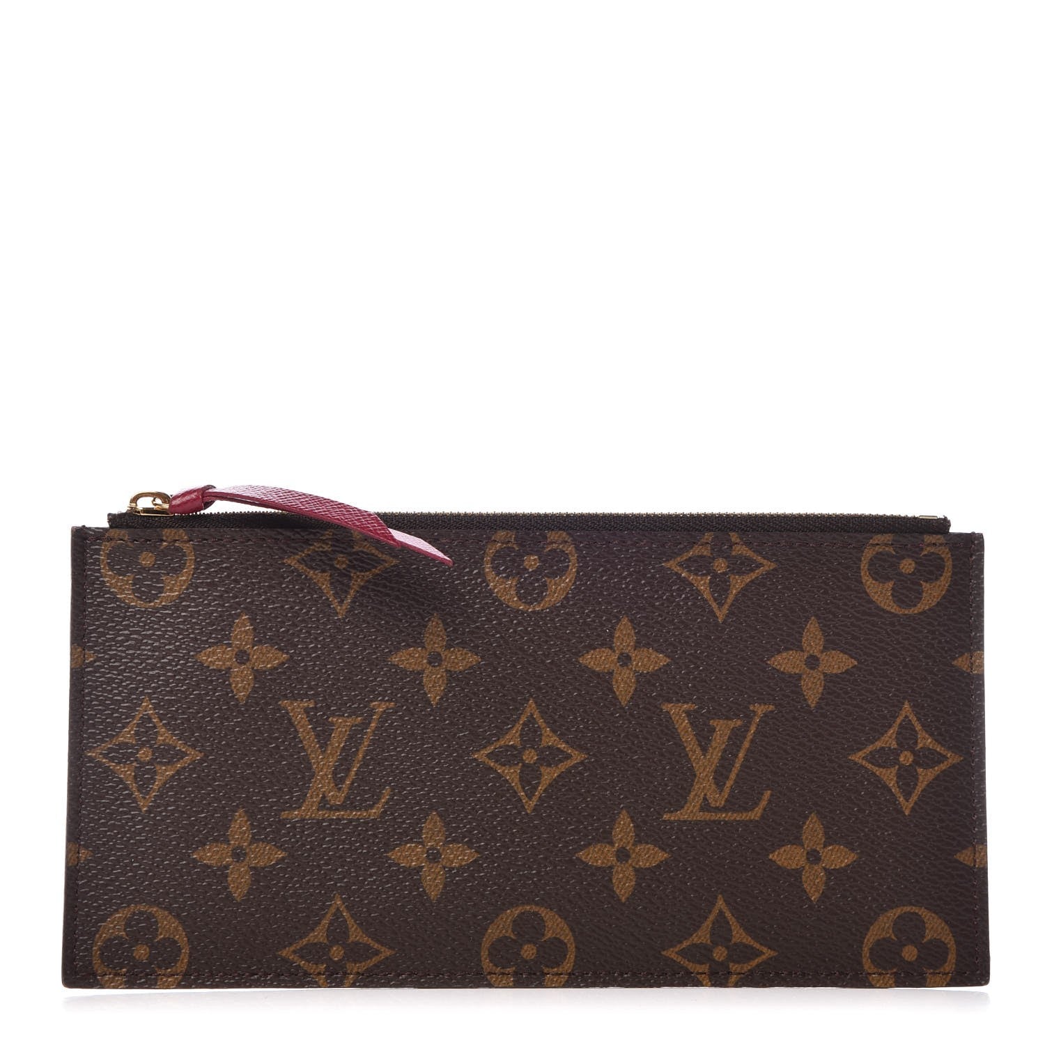 Louis Vuitton Monogram Felicie Chain Wallet Zippered Insert Fuchsia 1 of 7