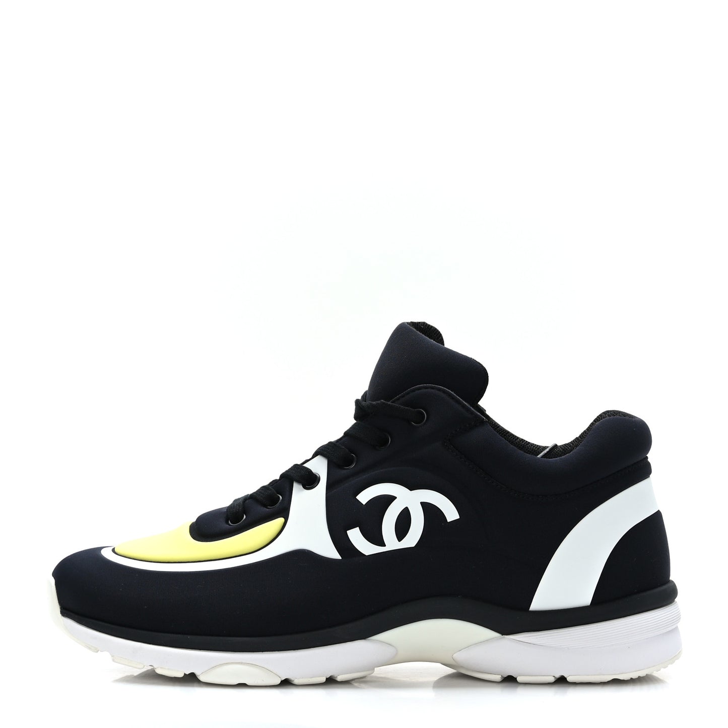 Mesh Lycra Thermoplastic Mens Sneakers 43 Black White Yellow