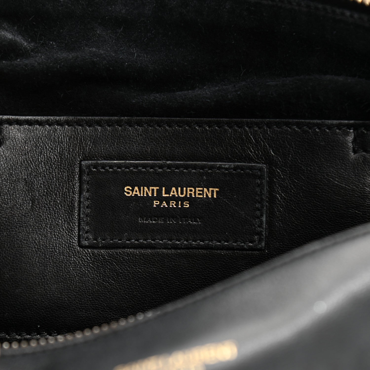 Saint Laurent Calfskin Star Classic Baby Duffle Black 6 of 10