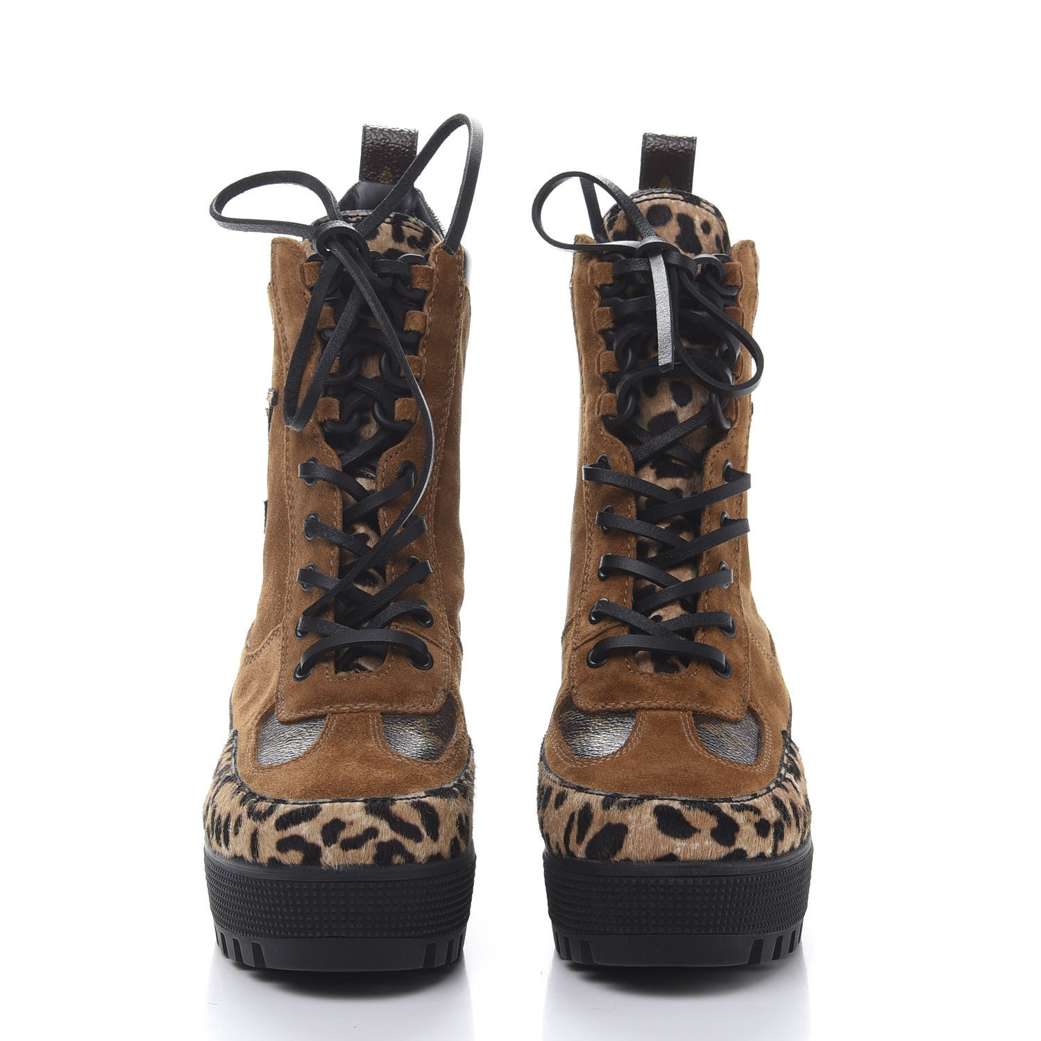 Louis Vuitton Suede Calfskin Monogram Laureate Platform Desert Boots 36 Cognac 2 of 9