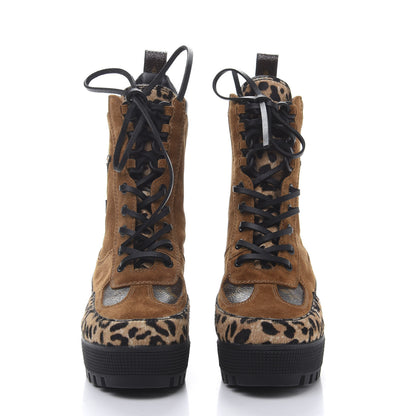 Louis Vuitton Suede Calfskin Monogram Laureate Platform Desert Boots 36 Cognac 2 of 9