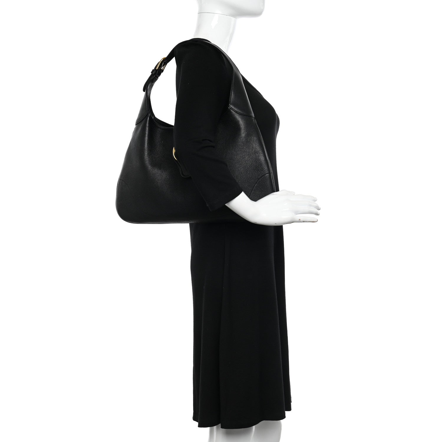 Gucci Goatskin Medium Aphrodite Shoulder Bag Black 2 of 9