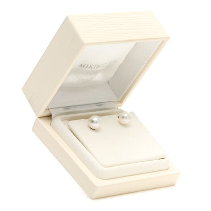 Mikimoto 18K White Gold South Sea Pearl 10.5-11mm Stud Earrings 5 of 5