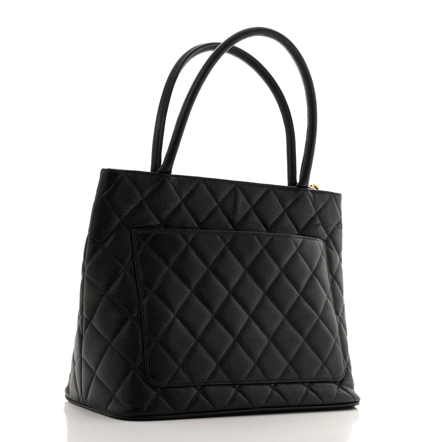 Caviar Quilted Medallion Tote Black