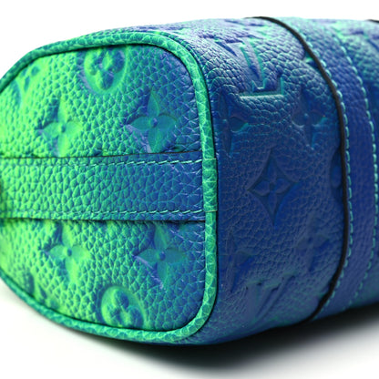 Louis Vuitton Taurillon Illusion Keepall XS Bleu Vert 9 of 10