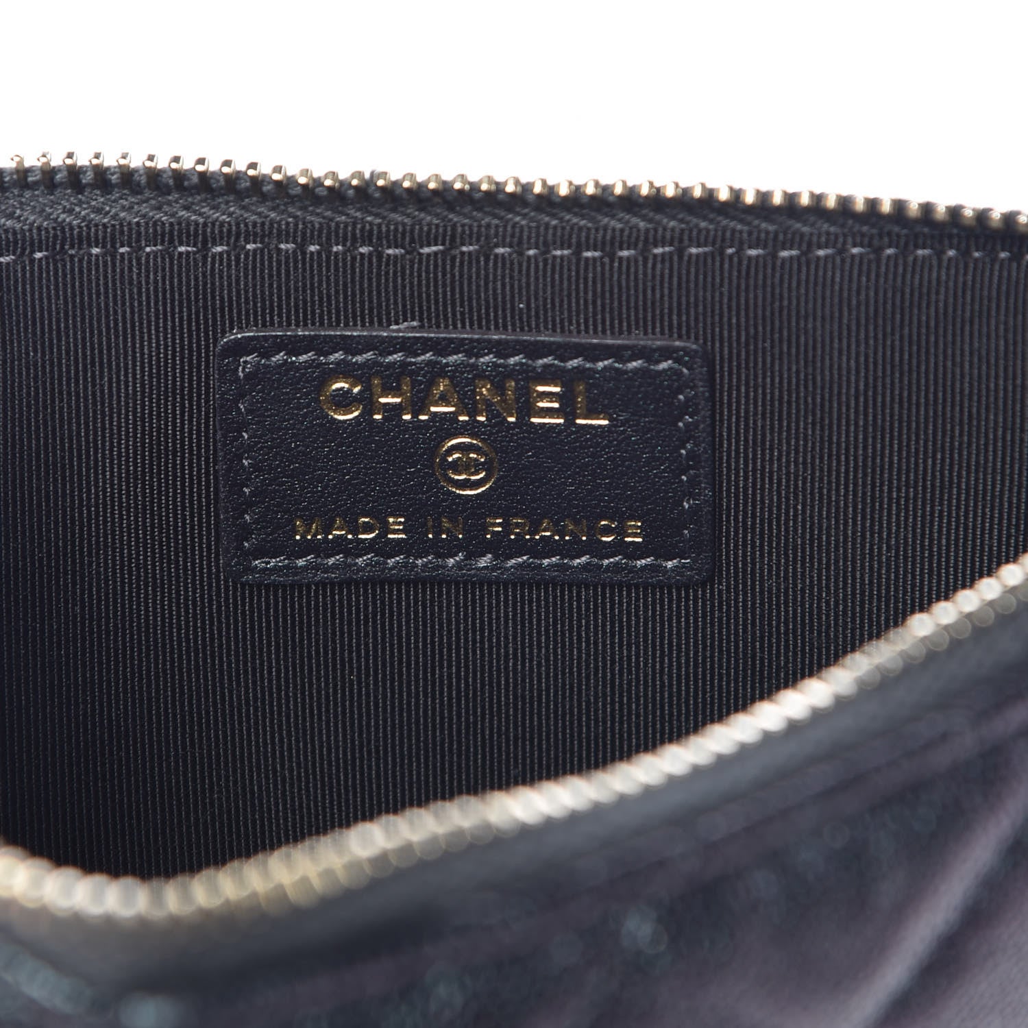 Chanel Iridescent Caviar Quilted Classic Flat Wallet Pouch Black 6 of 8