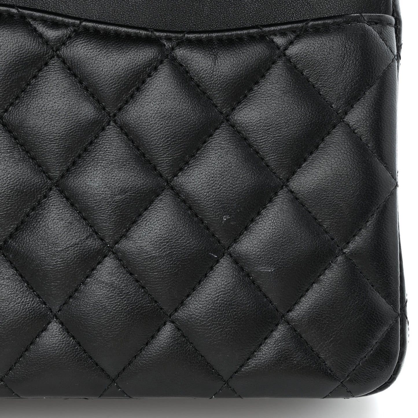 Lambskin Quilted Medium Double Flap So Black