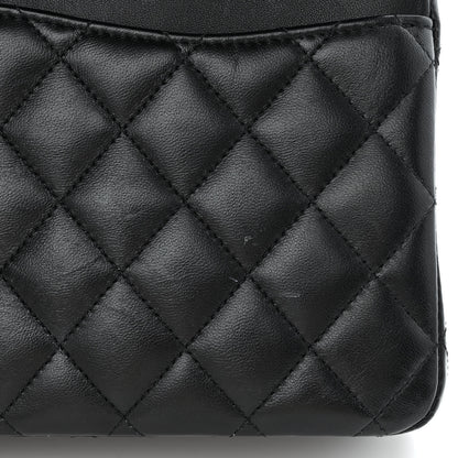 Chanel Lambskin Quilted Medium Double Flap So Black 13 of 15