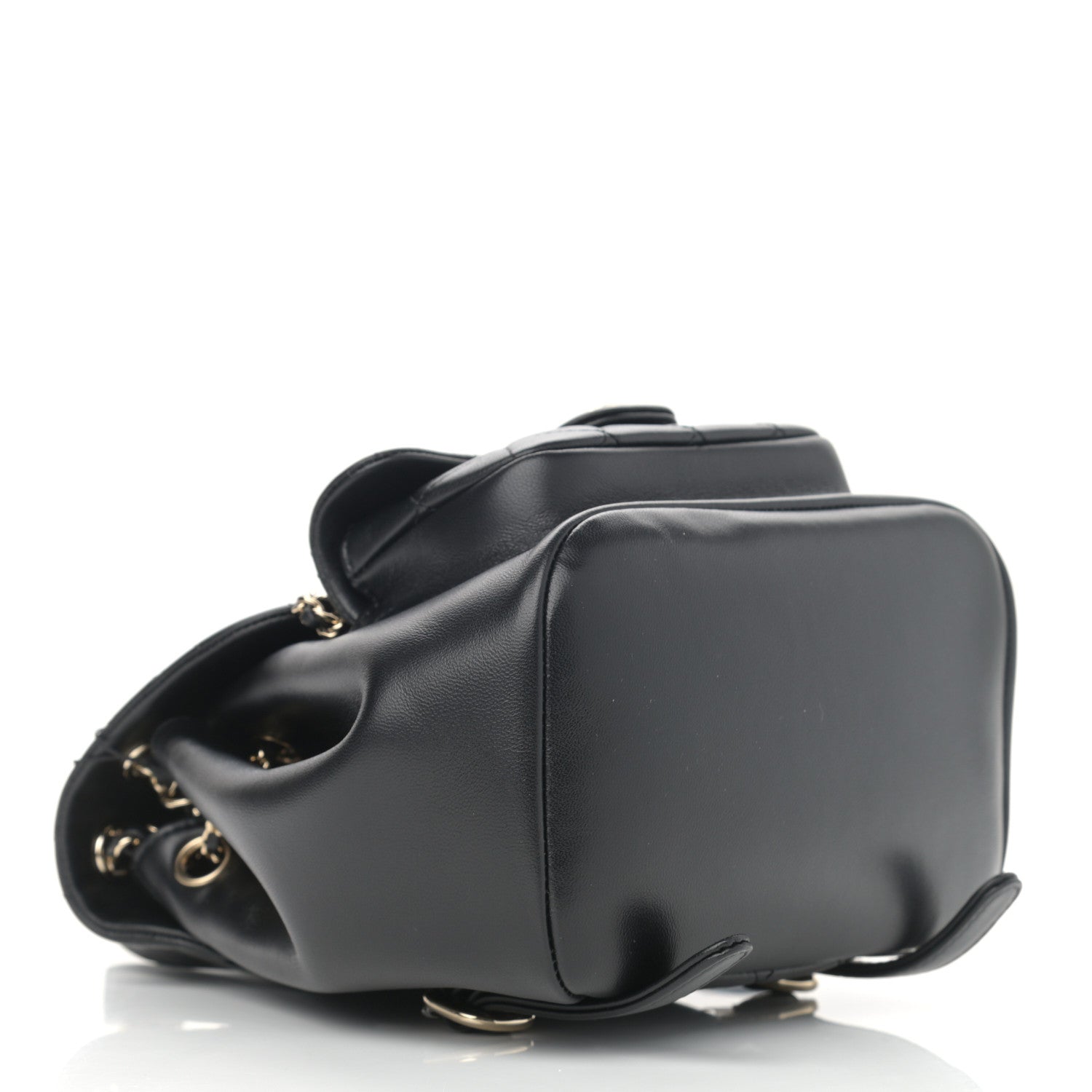 Chanel Lambskin Quilted Small Duma Drawstring Backpack Black 4 of 11