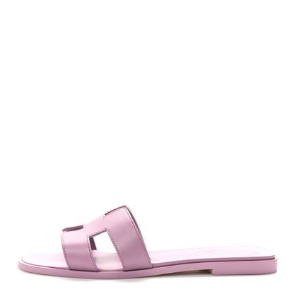 Hermes Box Calfskin Oran Sandals 39 Bruyère 1 of 9