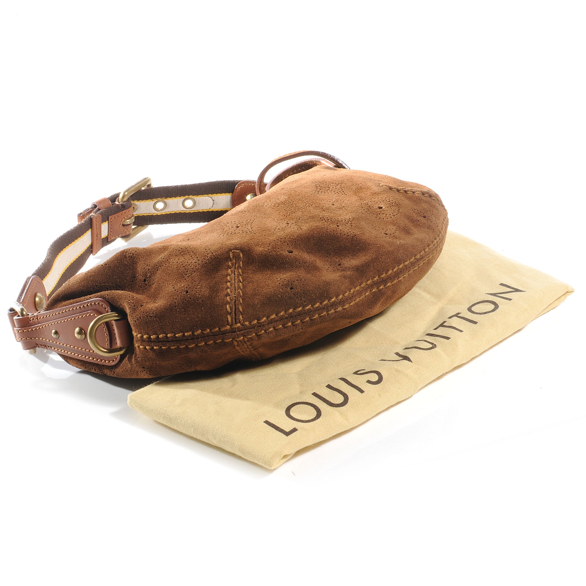 Louis Vuitton Suede Mahina Onatah Pochette Cacao 3 of 7