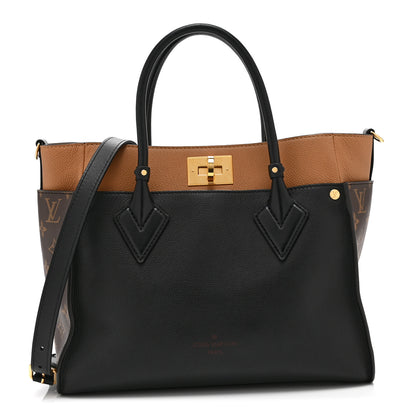 Louis Vuitton Calfskin Monogram On My Side MM Black 1 of 9