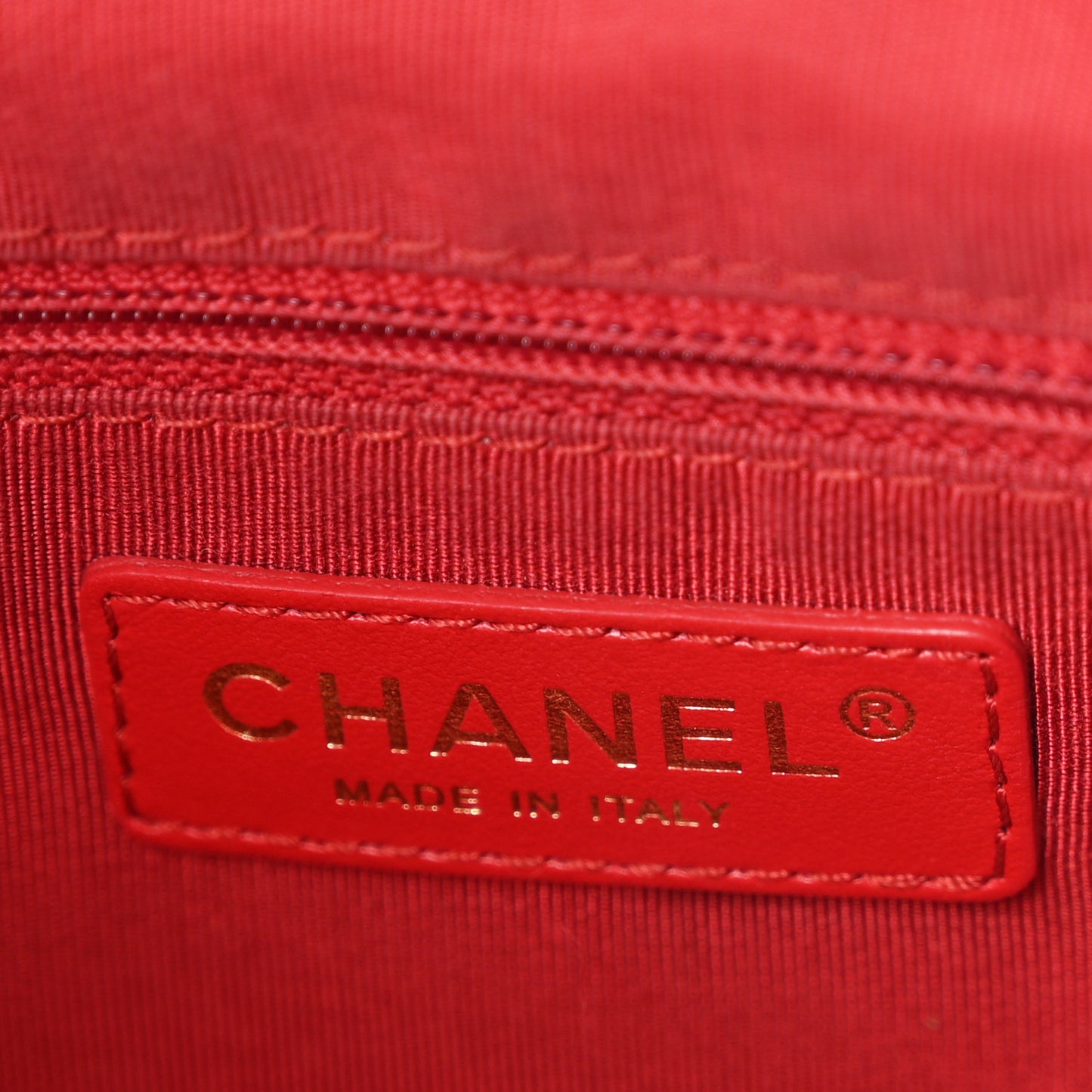 Caviar Quilted Rolled Up Tote Red