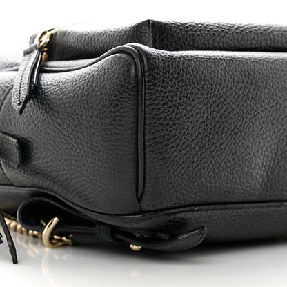 Gucci Pebbled Calfskin Soho Chain Backpack Black 9 of 14