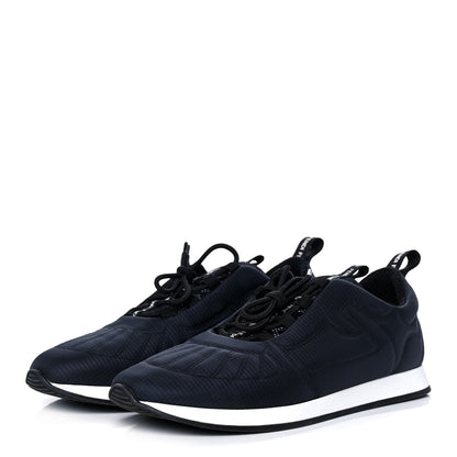 Fendi Nylon Womens FFreedom Sneakers 41 Blue Scuro Black White 3 of 9