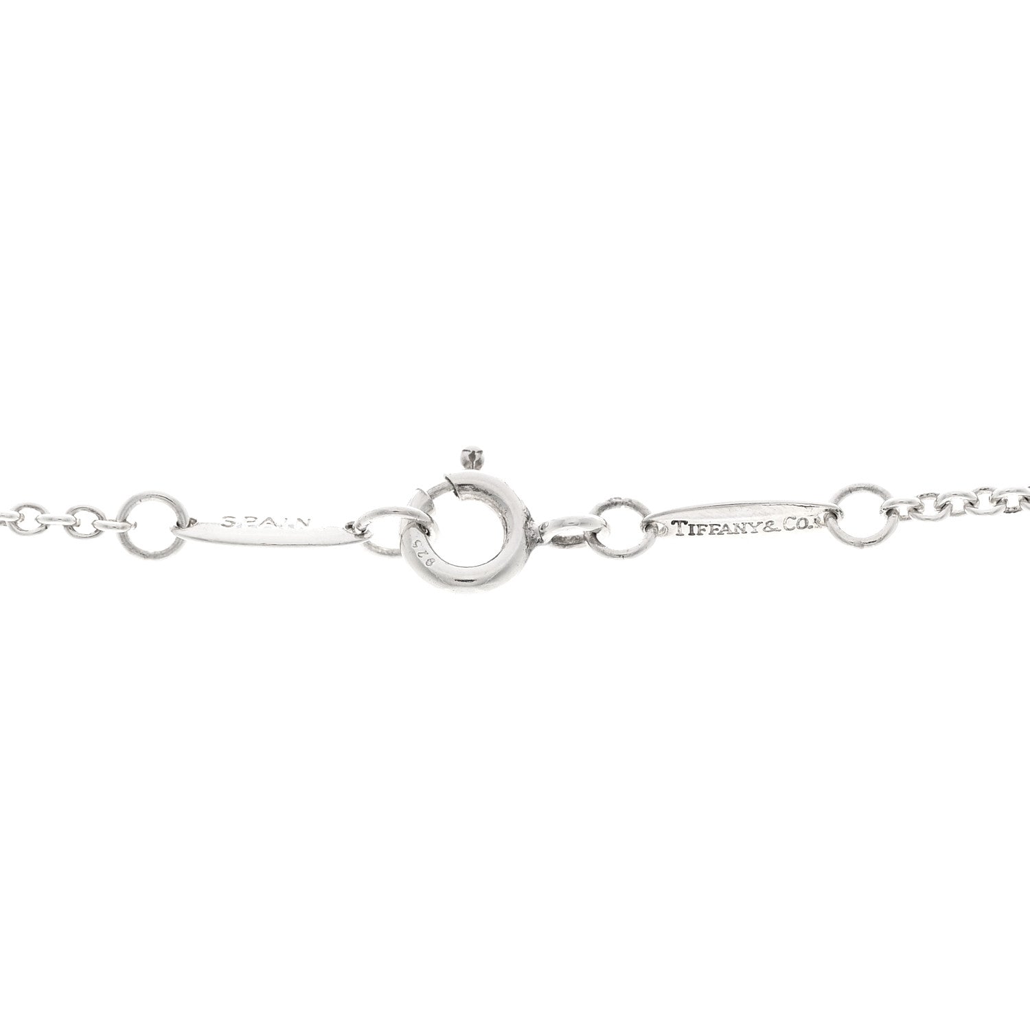Tiffany Sterling Silver 22mm Elsa Peretti Open Heart Pendant Necklace 5 of 5