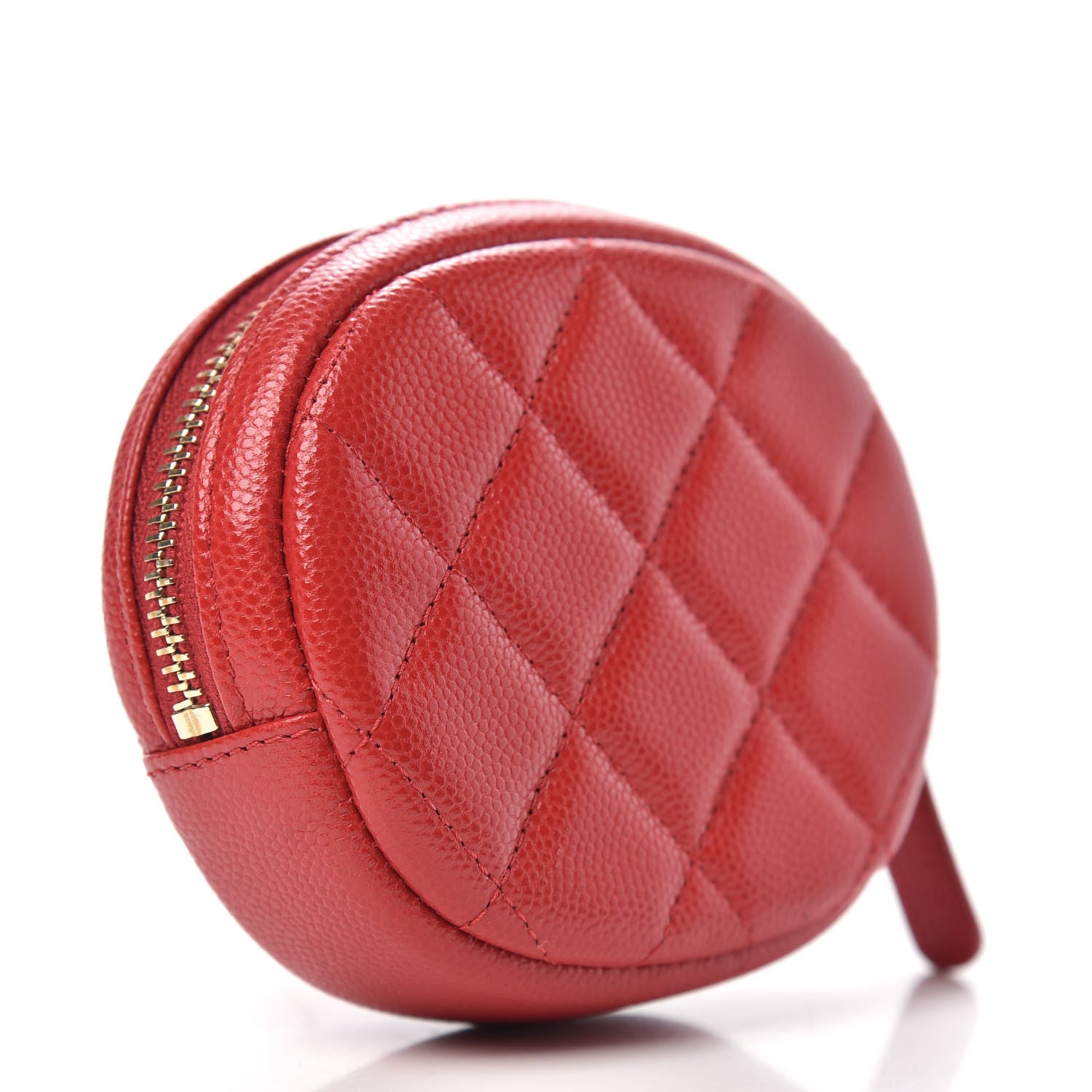 Chanel Caviar Quilted Zip Around Classic Coin Purse Dark Pink 3 of 8