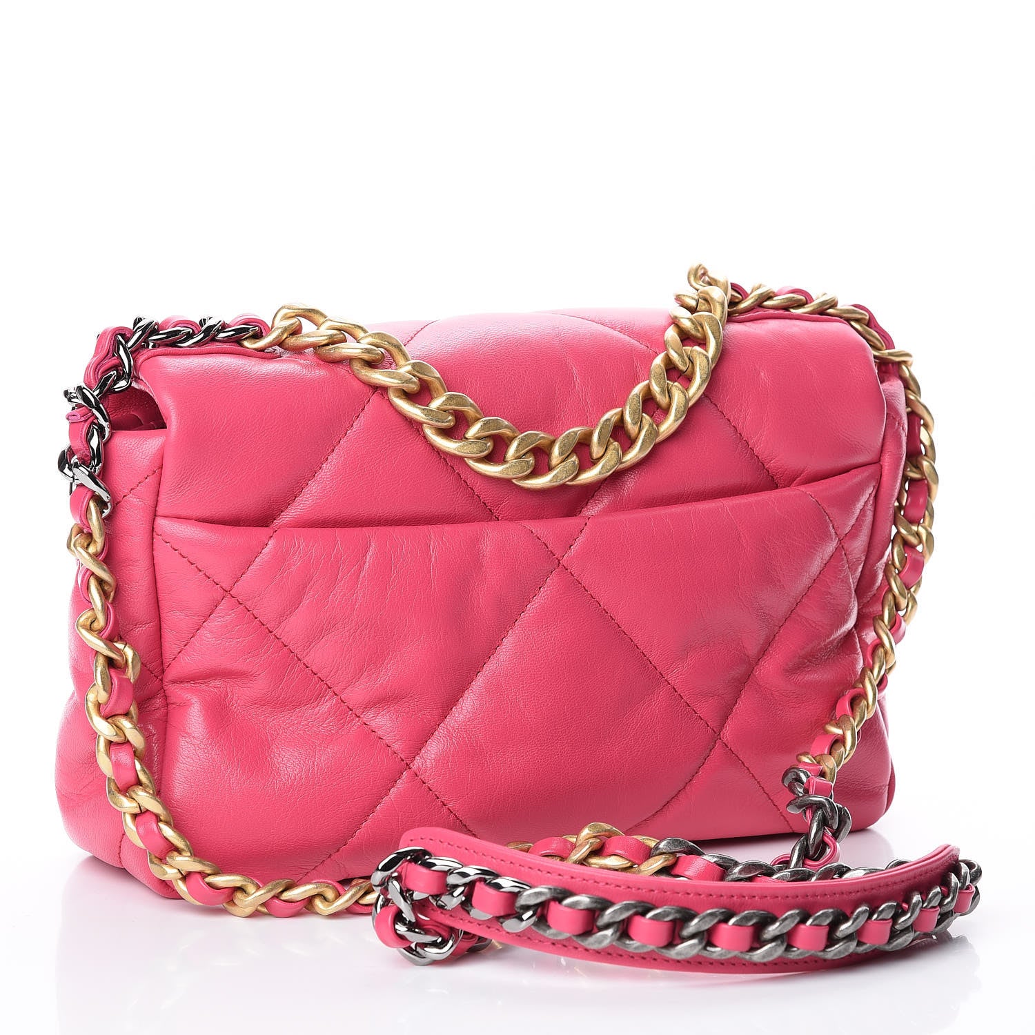 Chanel Goatskin Quilted Medium 19 Flap Pink 2 of 10