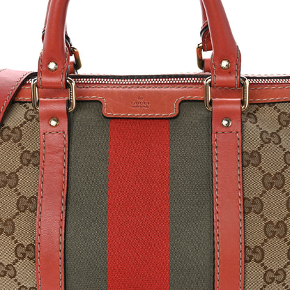 Gucci Monogram Vintage Web Medium Boston Pink 8 of 15