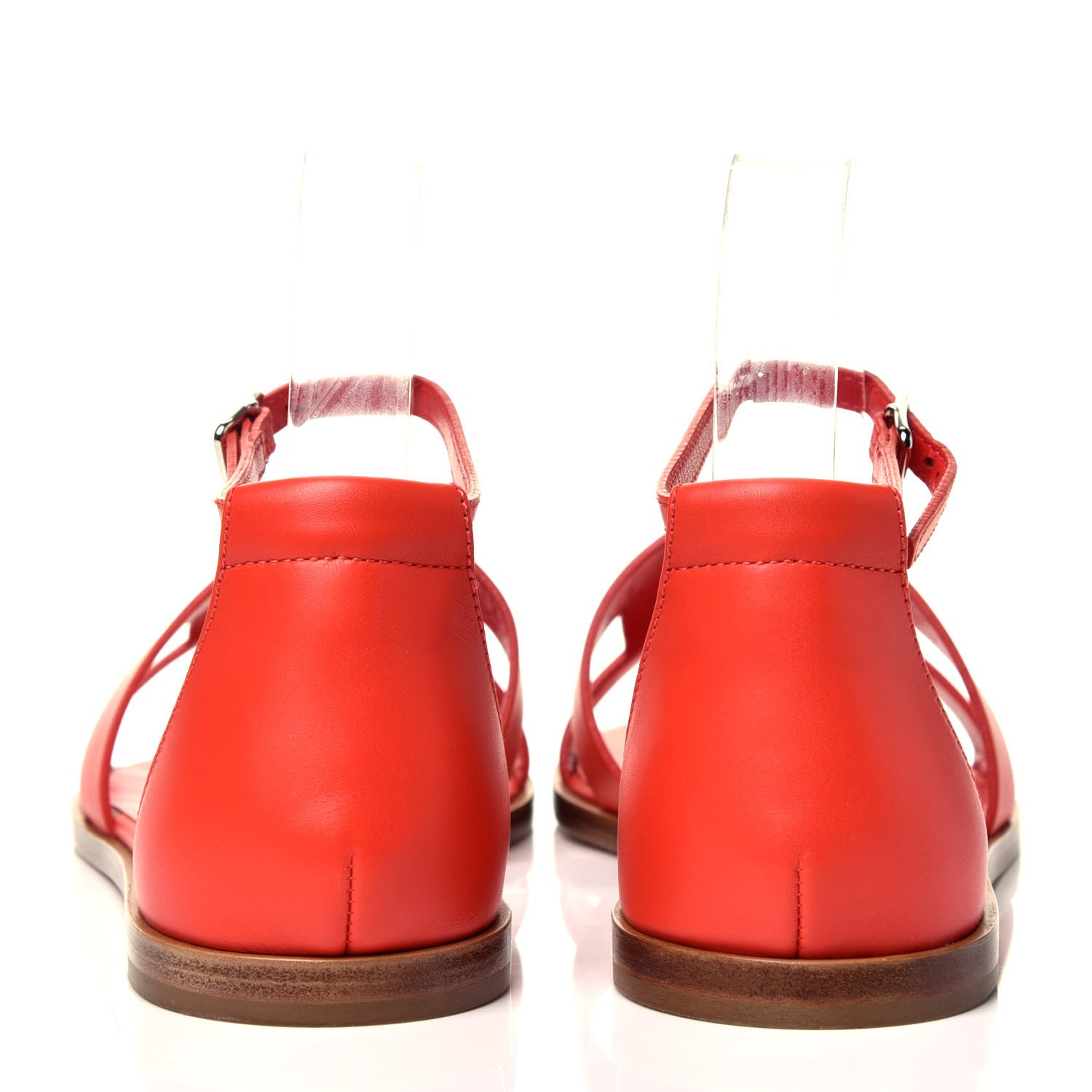 Hermes Calfskin Santorini Sandals 37 Pavot 5 of 10