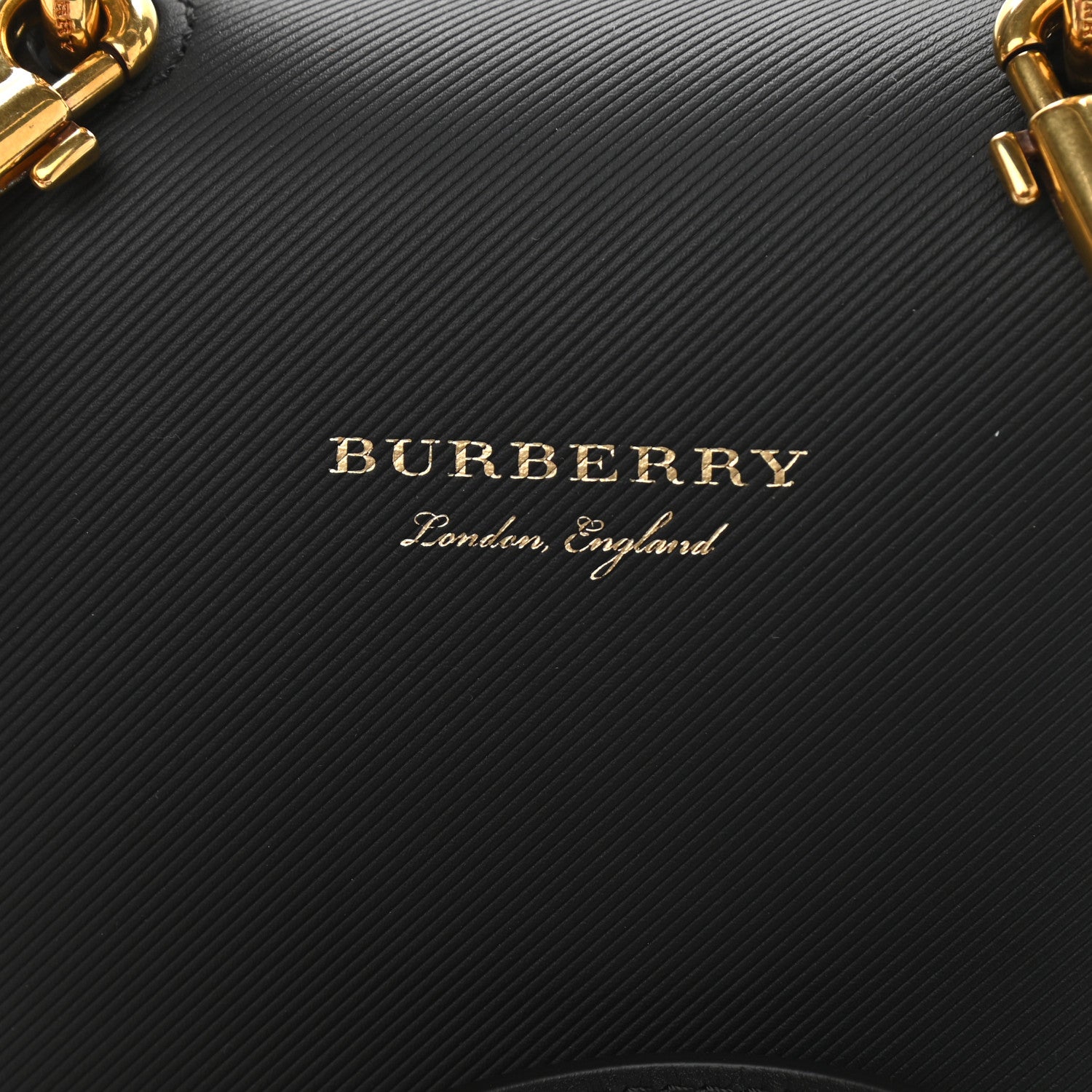 Burberry Trench Calfskin Mini DK88 Top Handle Bag Black 9 of 11