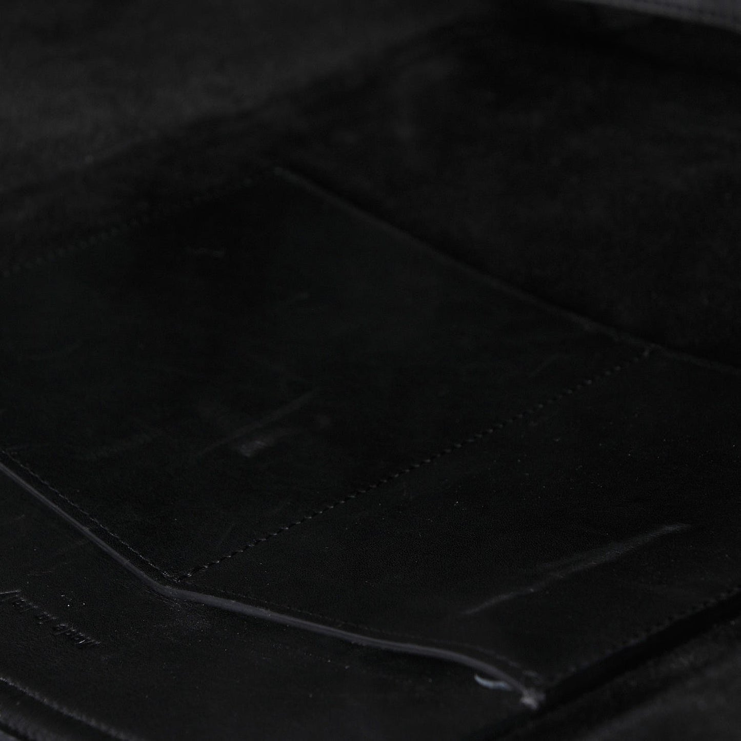 Supple Natural Calfskin Vertical Tri-Fold Bag Black