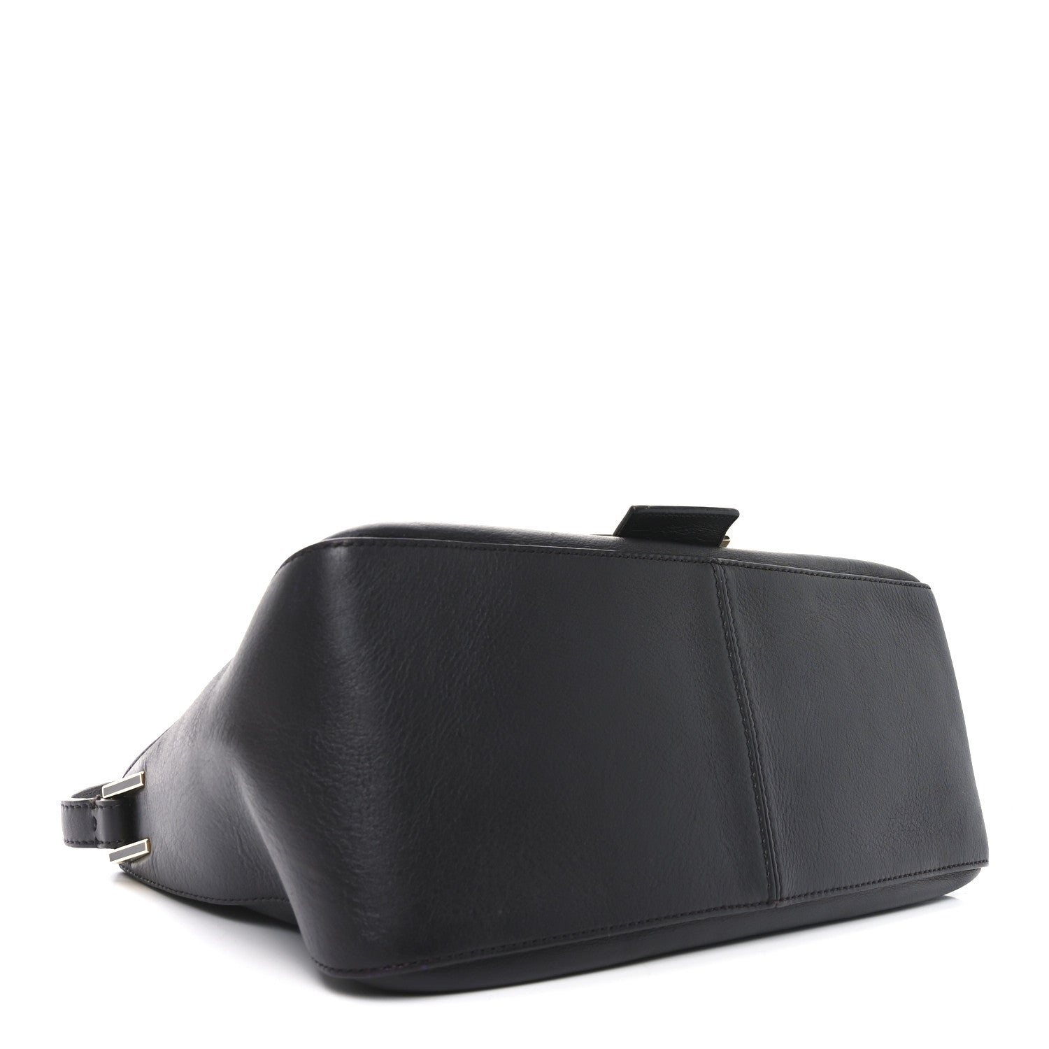 Fendi Vitello Flamingo Enamel Big Forever Mama Baguette Black 4 of 10