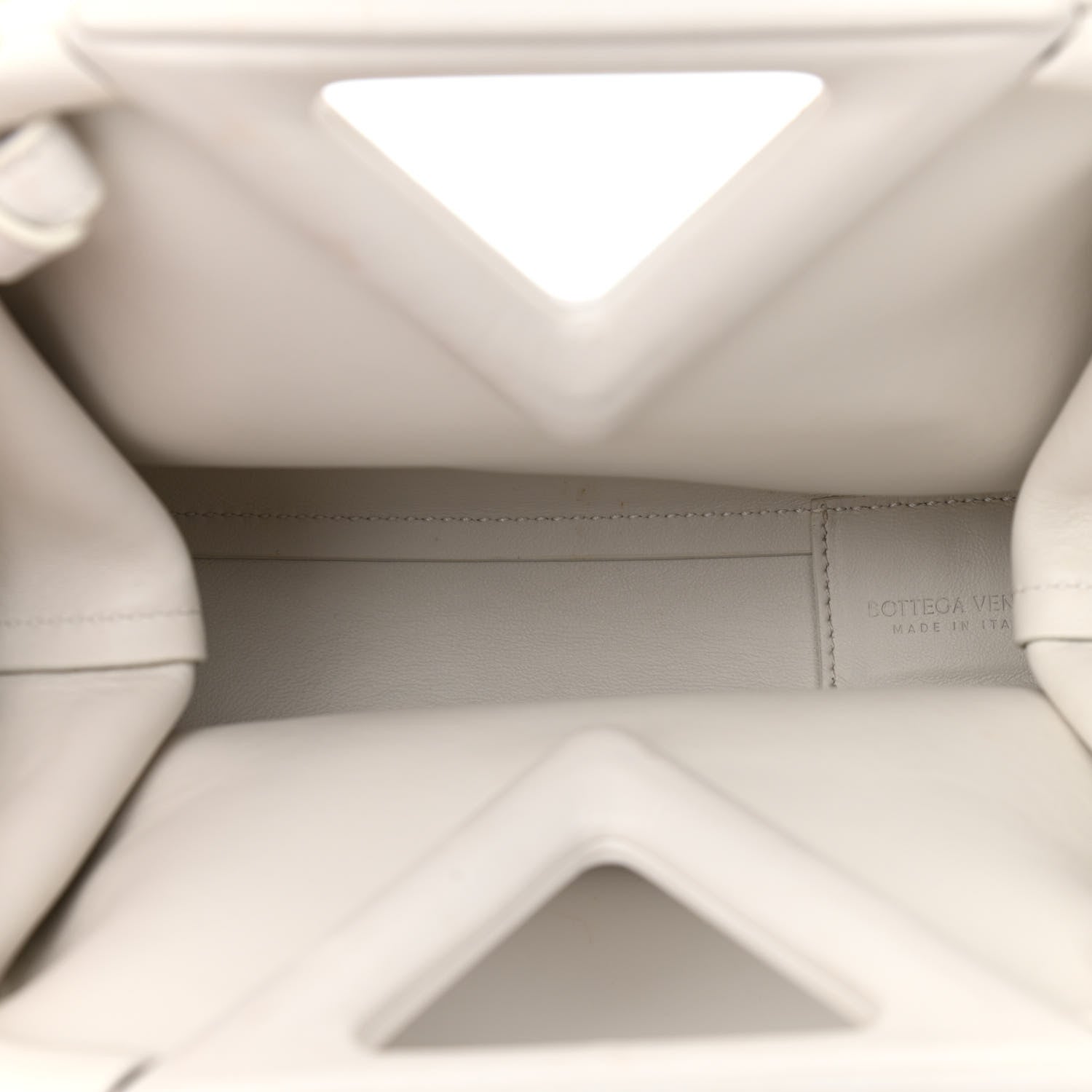 Bottega Veneta Calfskin Small The Point Triangle Bag Chalk 5 of 10