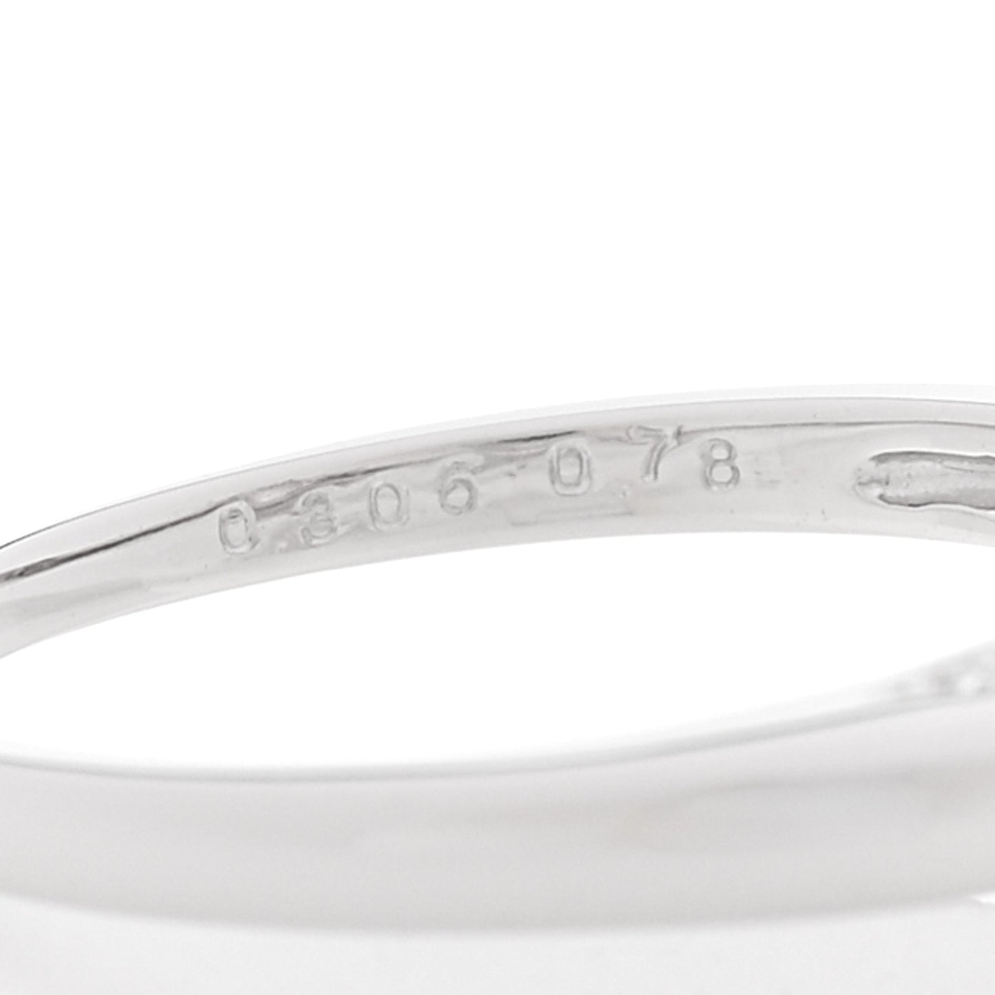 18K White Gold Diamond .30ctw Ring 56 7.75