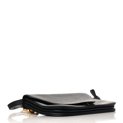Bottega Veneta Calfskin Mount Envelope Bag Black 4 of 8