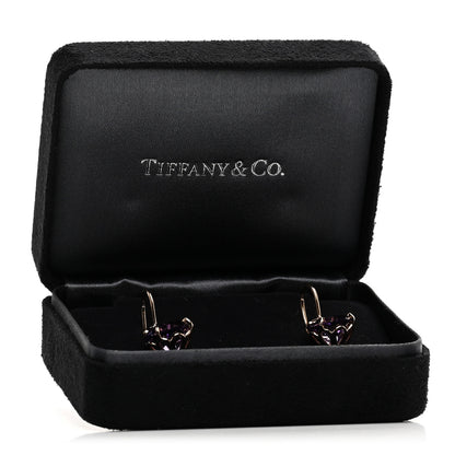 Tiffany 18K Rose Gold Diamond Amethyst Sparklers Drop Earrings 5 of 5