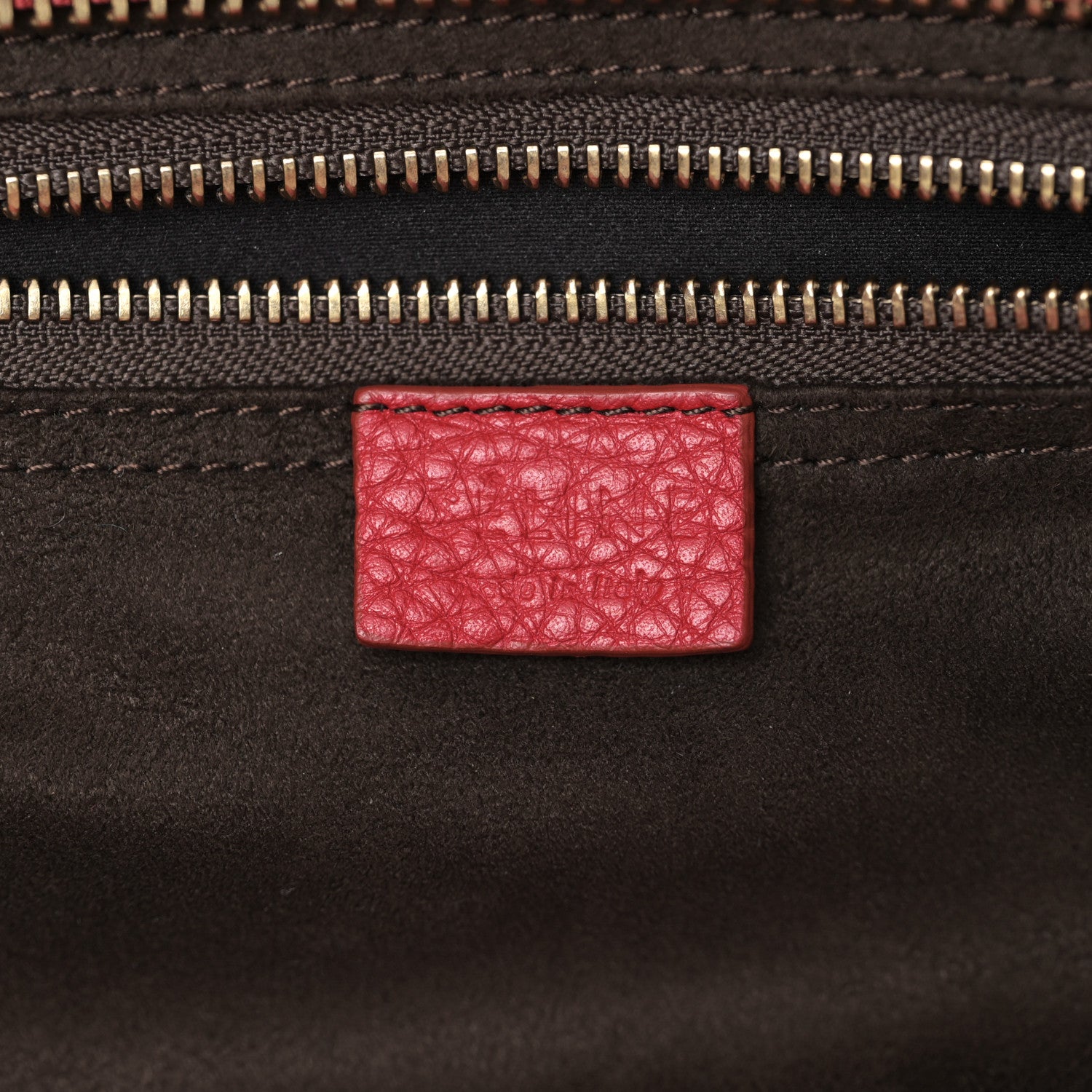 Celine Drummed Calfskin Mini Luggage Red 5 of 8