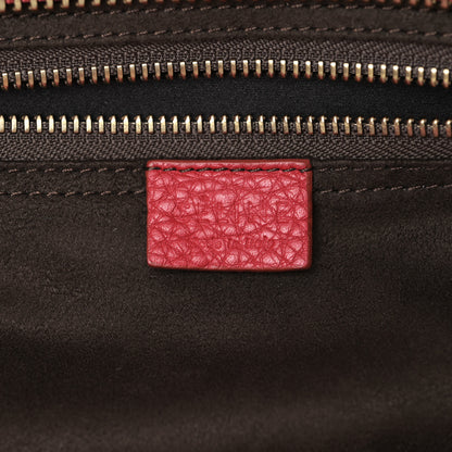 Celine Drummed Calfskin Mini Luggage Red 5 of 8