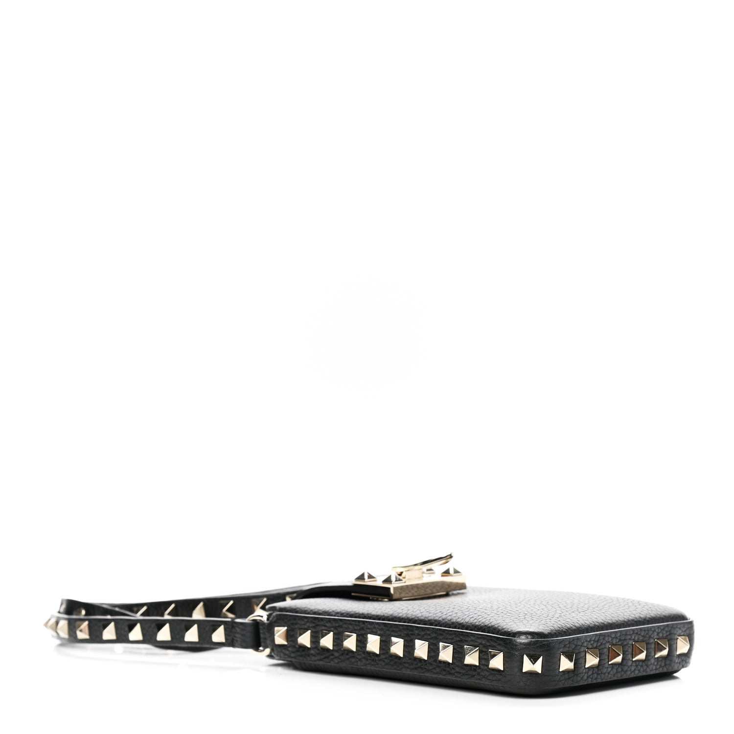 Valentino Garavani Grained Calfskin Rockstud Crossbody Phone Case Black 3 of 4