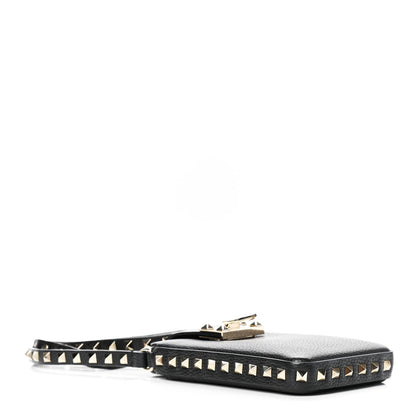 Valentino Garavani Grained Calfskin Rockstud Crossbody Phone Case Black 3 of 4