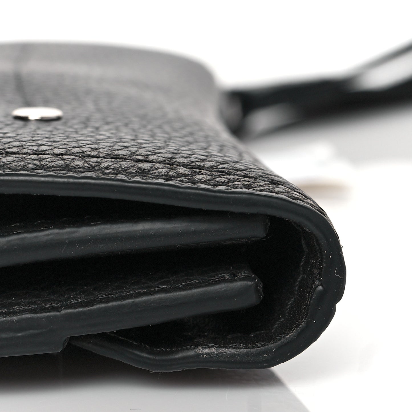 Grained Calfskin Saddle Pouch Belt Bag Black