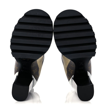 Louis Vuitton X LOL Patent Calfskin Monogram Star Trail Chelsea Ankle Boots 35.5 Gold Silver 5 of 11