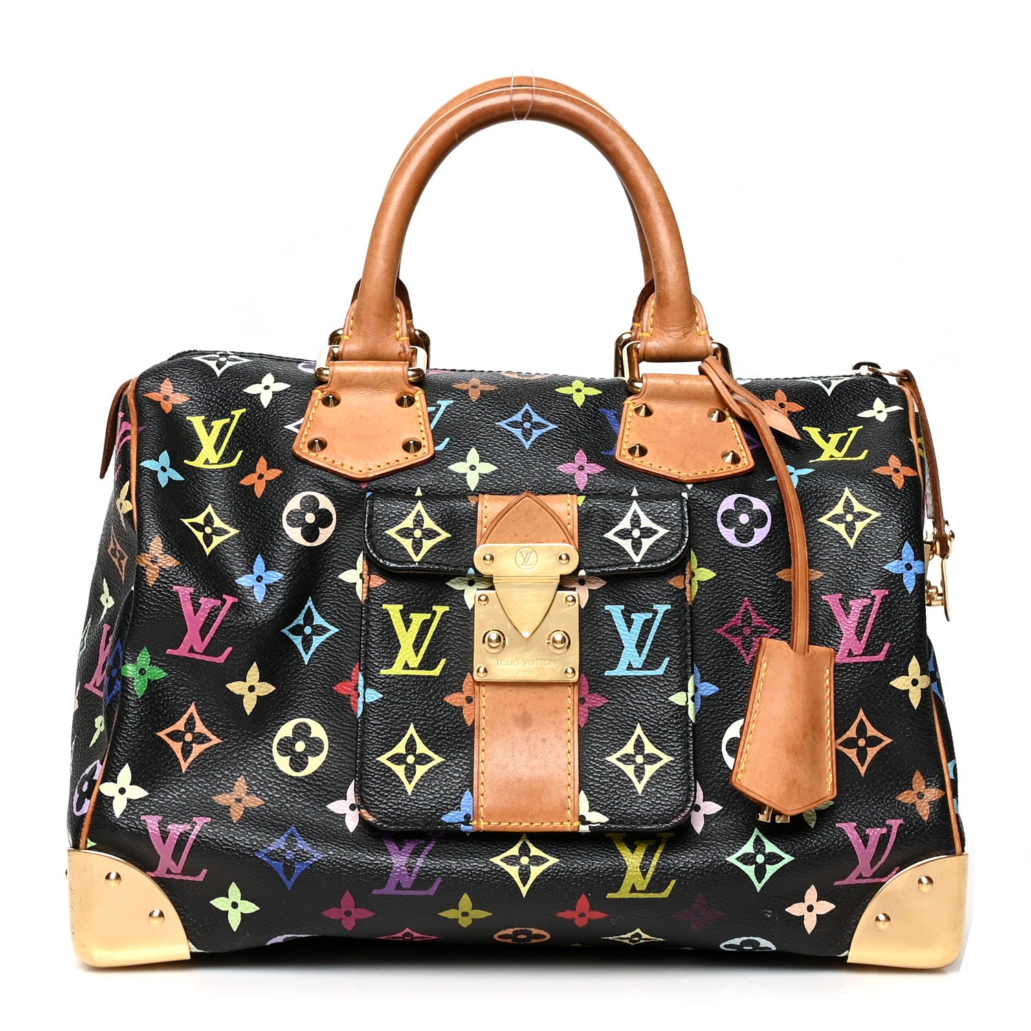 Louis Vuitton Monogram Multicolor Speedy 30 Black 1 of 13