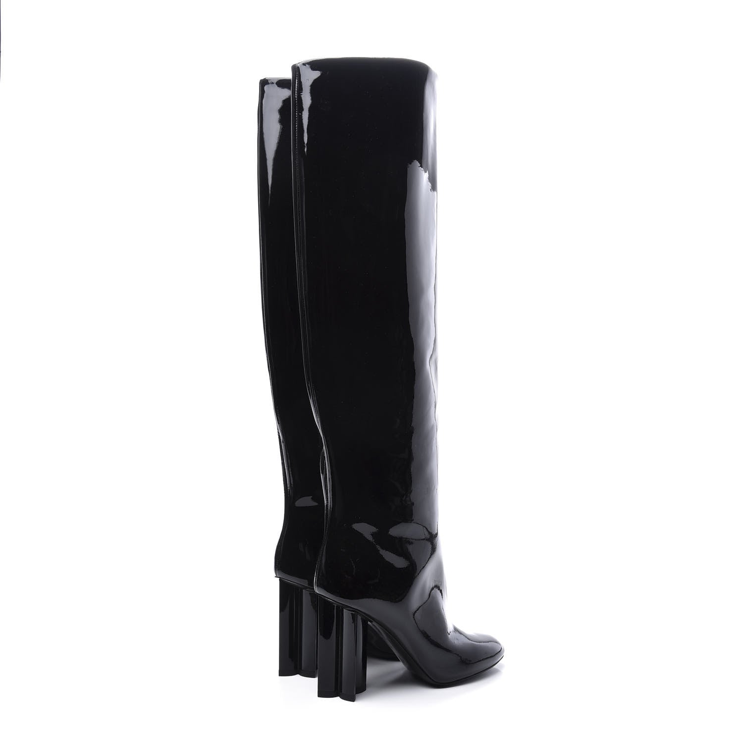 Louis Vuitton Patent Silhouette Boots 38 Black 4 of 8