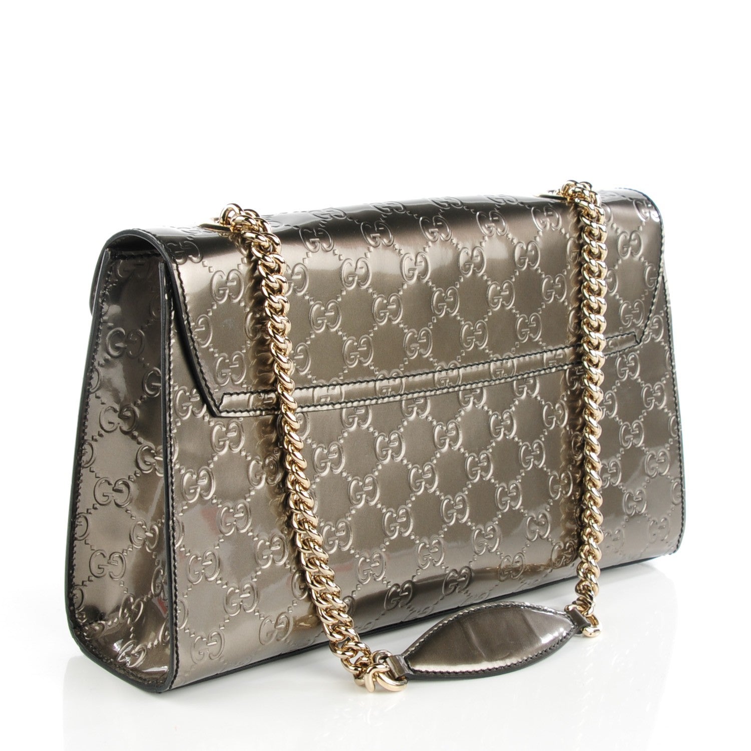 Gucci Shine Guccissima Medium Emily Chain Shoulder Bag Sasso 3 of 7