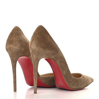 Christian Louboutin Veau Velour Iriza 100 Pumps 37.5 Cappucino 5 of 9