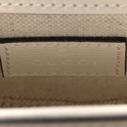 Gucci Azalea Calfskin Crystal GG Monogram Mini Horsebit 1955 Waist Bag Mystic White 7 of 12