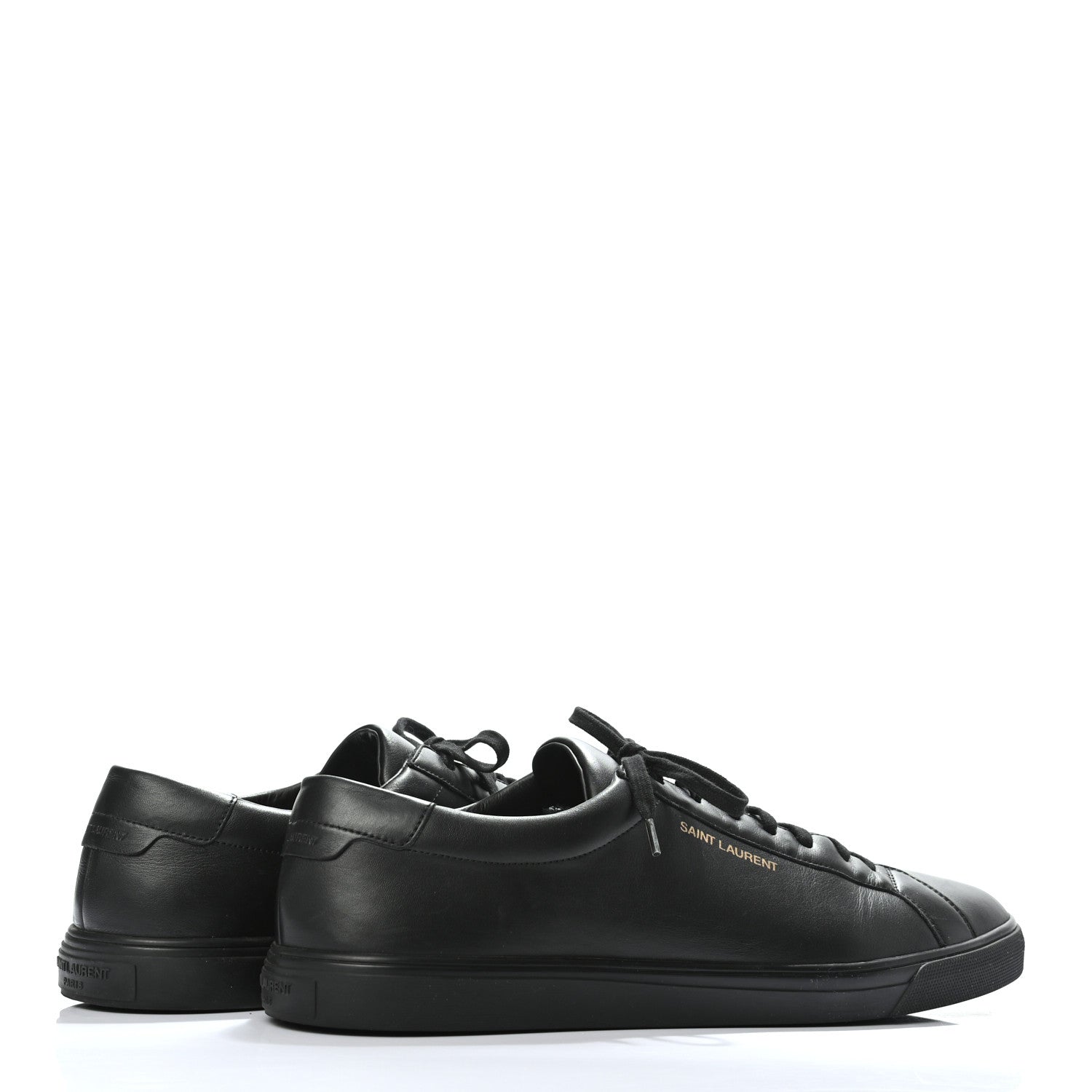 Saint Laurent Calfskin Mens Andy Low Top Sneakers 47 Black 4 of 8