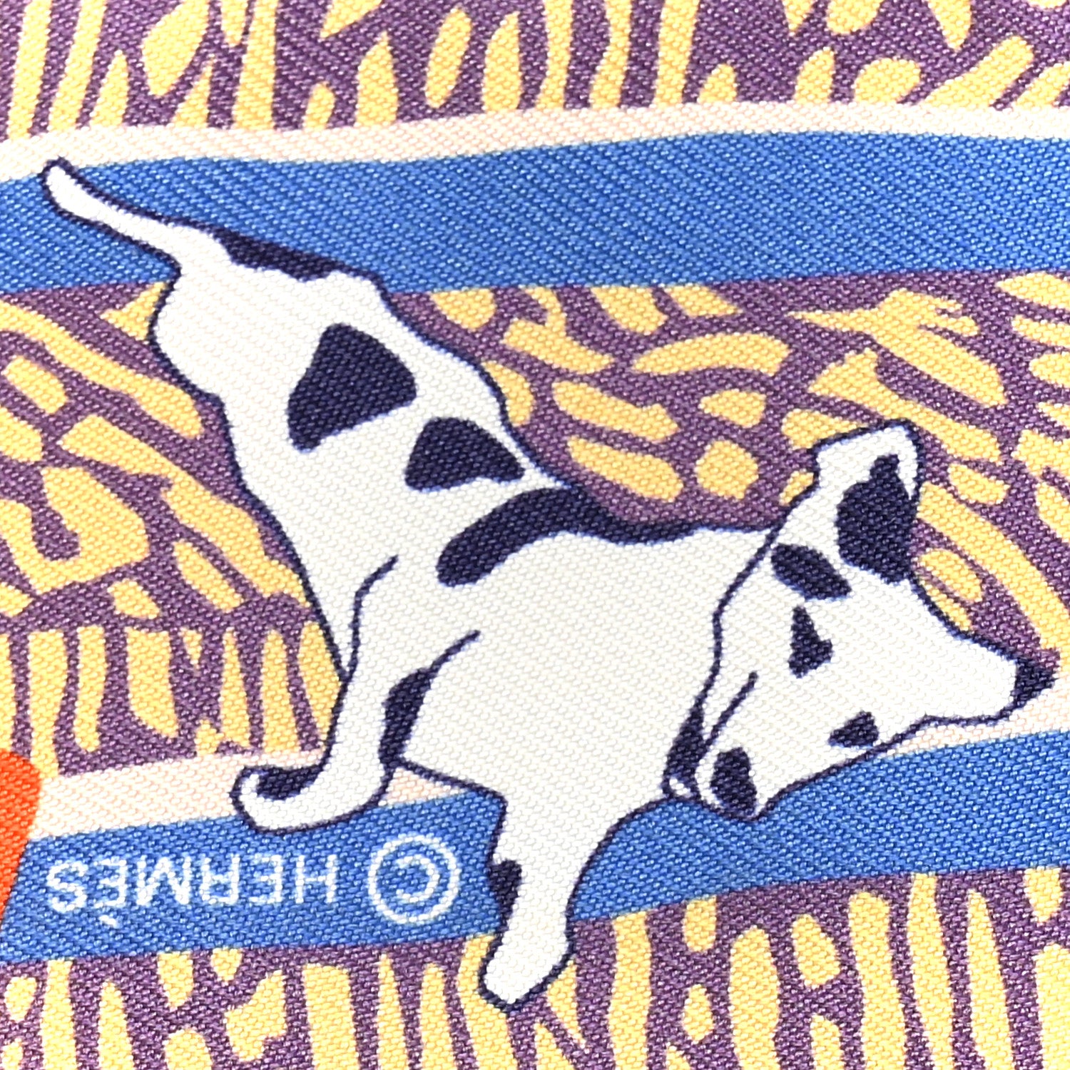 Hermes Silk En Liberte Twilly Jaune Vif Bleu Rouge 3 of 4