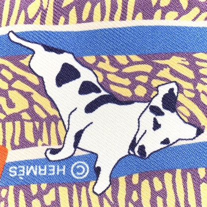 Hermes Silk En Liberte Twilly Jaune Vif Bleu Rouge 3 of 4