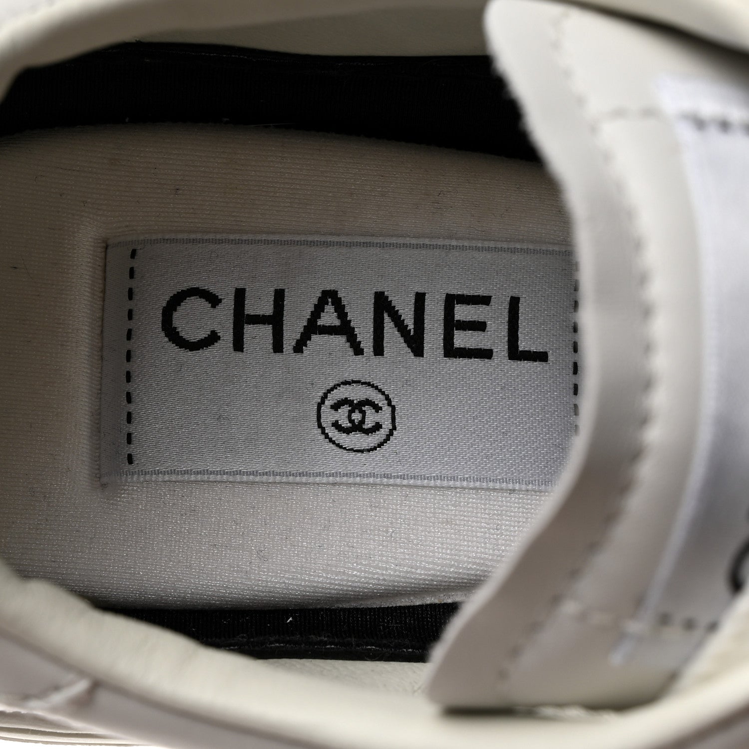 Chanel Calfskin CC Womens Sneakers 38 White 6 of 10