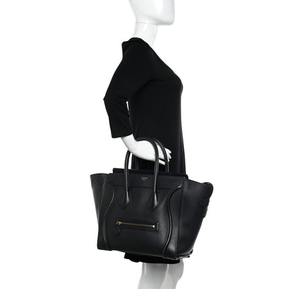 Celine Smooth Calfskin Medium Luggage Black 2 of 17